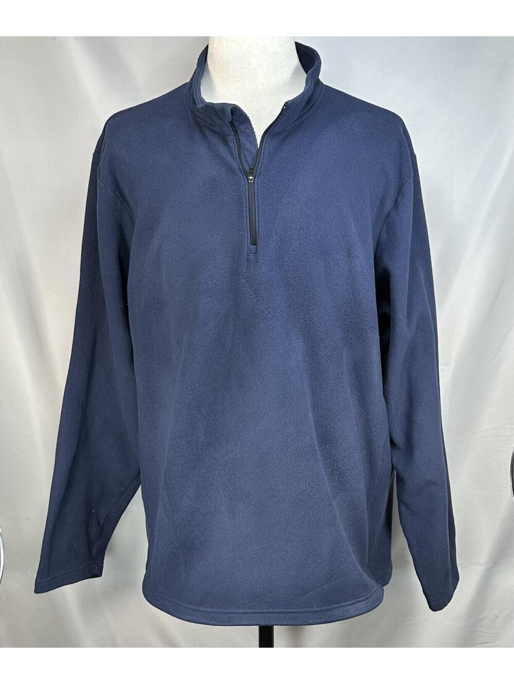 Under Armour 1/4 Zip LS Fleece Pullover Blue Mens 2XL